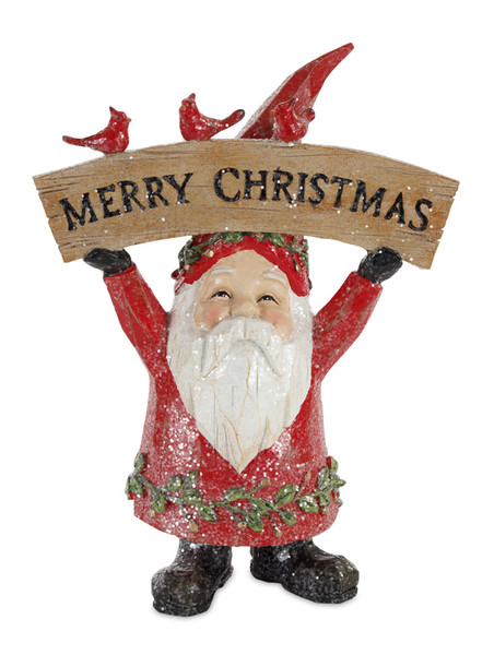 80546DS Santa W/Cardinals 8.75"H (Set Of 4) Resin By Melrose