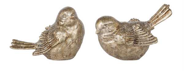 80720DS Bird (Set Of 6) 3.25"H Resin By Melrose
