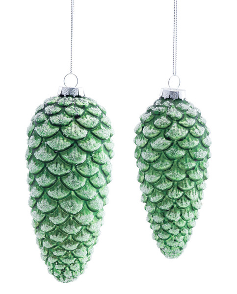 80872DS Pine Cone Ornament (Set Of 6) 6"H, 6.5"H Glass By Melrose