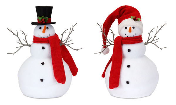 81189DS Snowman (Set Of 2) 13.25"H, 15.5"H Foam/Polyester By Melrose