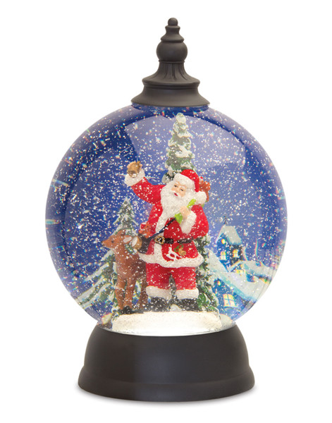 81293DS Santa In Sleigh Snow Globe 9.25"H Acrylic 6 Hr Timer 3 Aa Batteries, Not Included By Melrose