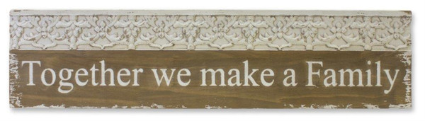 82095DS Family Plaque 34.75"L X 8.5"H Wood By Melrose