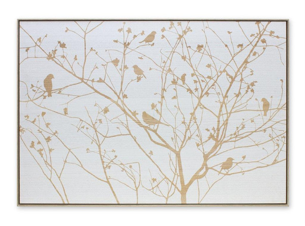 82153DS Tree With Birds Print 32"L X 21.75"H Plastic/Mdf By Melrose