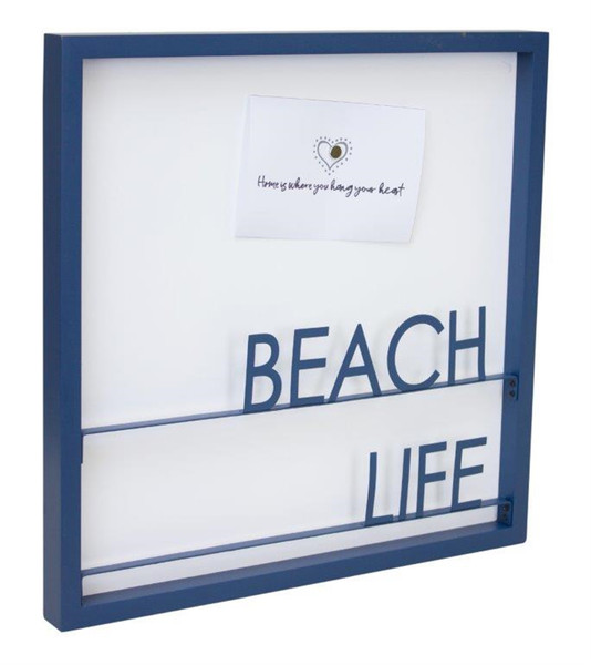 82315DS Beach Life Memo Board 15.75"Sq Metal/Mdf By Melrose