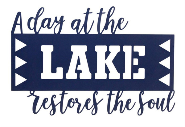 82328DS A Day At The Lake Sign 15.75"L X 10.75"H Metal By Melrose