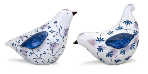 82369DS Bird (Set Of 2) 6.25"H, 6.75"H Resin By Melrose