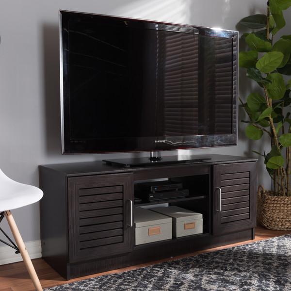 Baxton Studio Gianna Modern And Contemporary Tv Stand MH8070-Wenge-TV