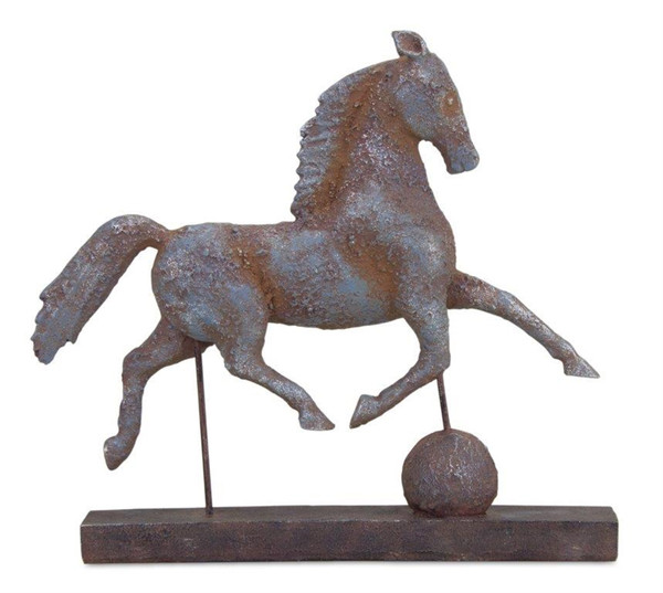 82728DS Horse 11.75"L X 10.25"H Resin By Melrose