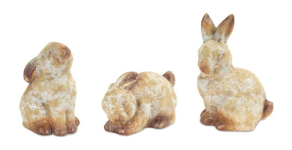 Rabbits (3 Asst) 3.5"-6.5"H Ceramic - (Pack Of 12) 62324 By Melrose