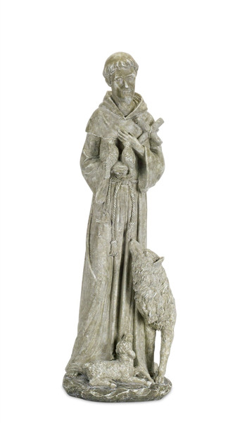 Saint Francis 23.5"H Resin 74231DS By Melrose