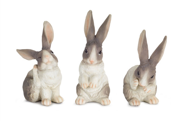 Rabbit (Set Of 6) 6.5"H Resin 74271DS By Melrose