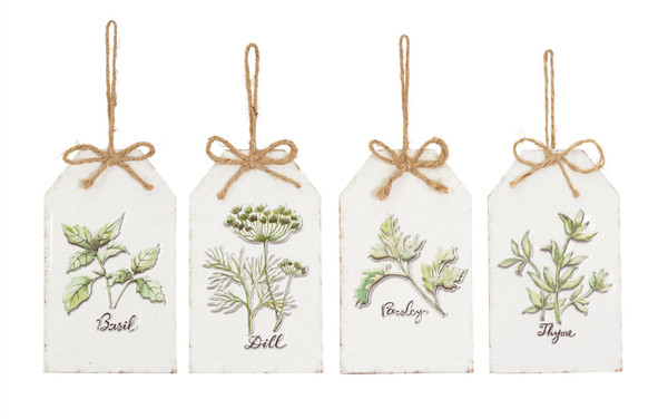 Herb Tags (Set Of 12) 7.25"H Tin 74375DS By Melrose