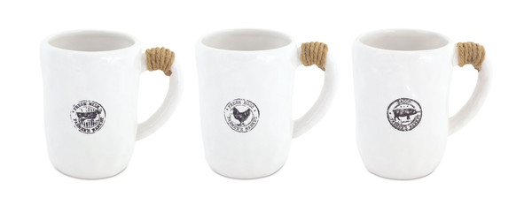 Mugs (Set Of 6) 4.75"H Ceramic 74459DS By Melrose
