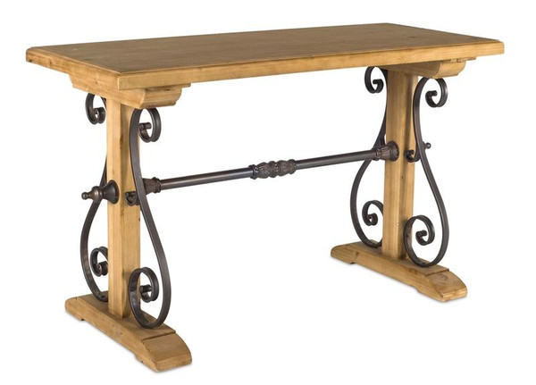 Table 47.5" X 29"H Wood/Iron 74491DS By Melrose