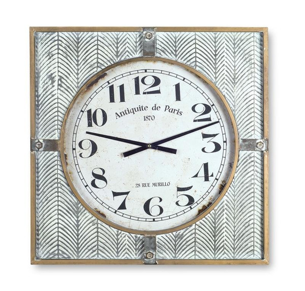 Clock 23.75"H Iron 74578DS By Melrose