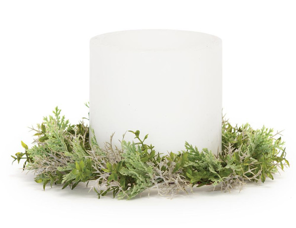 Melrose Foliage Candle Ring (Set Of 12) 10.5"D Plastic/Twig 78638DS
