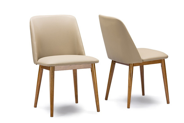Baxton Studio Lavin Brown/Beige Dining Chair - (Set of 2) RT324-CHR