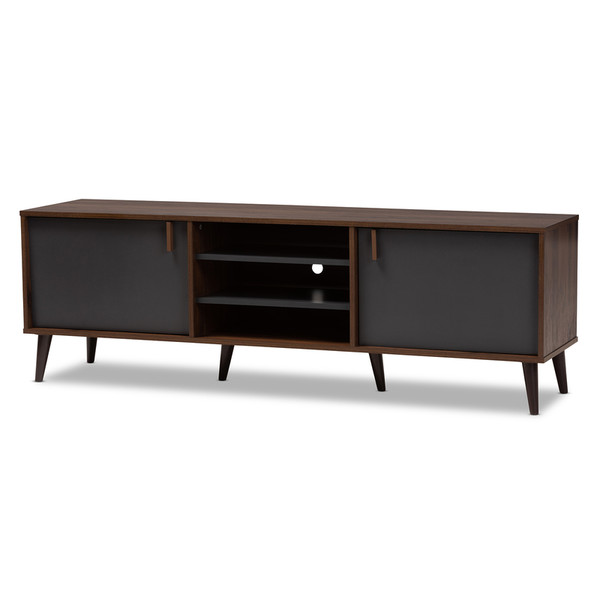 Baxton Studio Samuel Modern And Contemporary Tv Stand SE TV9012WI-CLB/DG