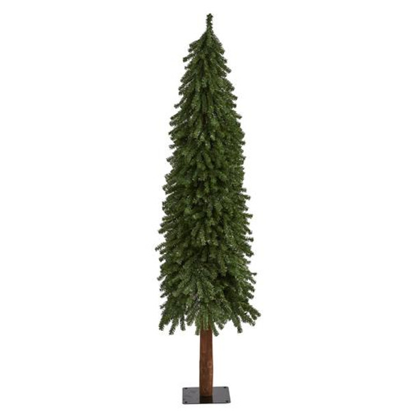 6' Grand Alpine Artificial Christmas Tree With 601 Bendable Branches On Natural Trunk T2015 By Nearly Natural