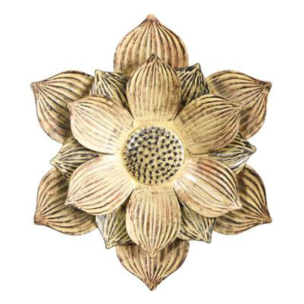 13" Tuscan Metal Flower Wall Art Decor 7054 By Nearly Natural