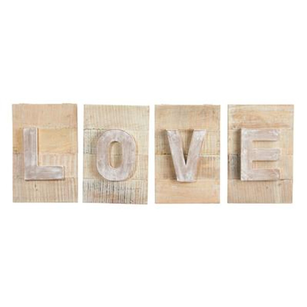 40" Rustic Farmhouse "Love" Wall Art Decor 7089 By Nearly Natural