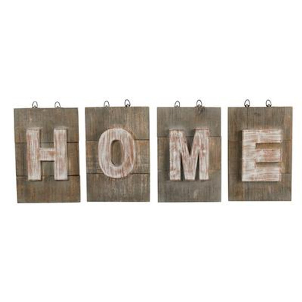 40" Rustic Farmhouse "Home" Wall Art Decor 7090 By Nearly Natural