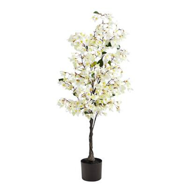 4' Bougainvillea Artificial Tree T2398-WH By Nearly Natural