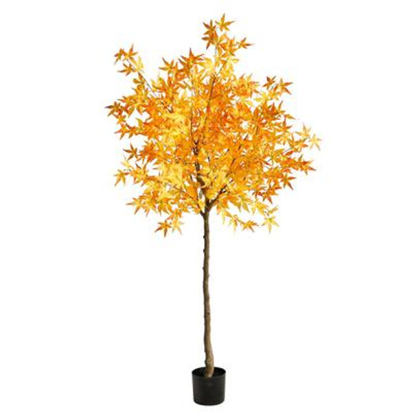 6' Autumn Maple Artificial Tree T2797-YL By Nearly Natural