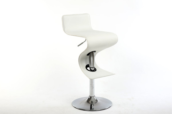 BF2620WH King White Adjustable Height Bar Stool By Bromi