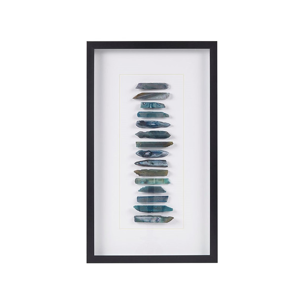 Cerulean Stones Real Natural Agate Framed Shadowbox By Martha Stewart MT95B-0064