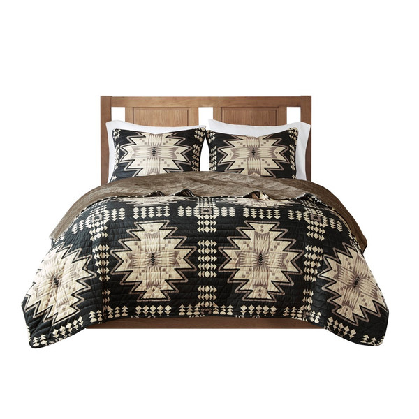 Sierra Oversized Print Plush Coverlet Set - King/Cal King By Woolrich WR13-3325