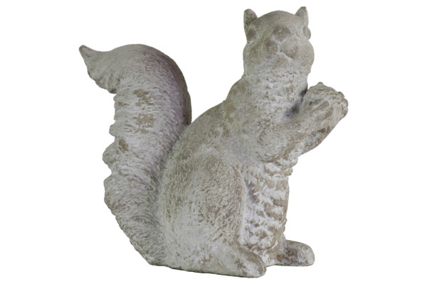 Cement Sitting Squirrel Figurine With Head Turned To The Side And Hands Clasped Rough Concrete Finish Gray (Pack Of 6) 35726 By Urban Trends