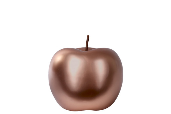 Ceramic Apple Figurine Sm Chrome Finish Tan (Pack Of 6) 44360 By Urban Trends