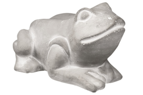 Cement Frog Statue In Resting Position Washed Finish Gray (Pack Of 6) 51523 By Urban Trends
