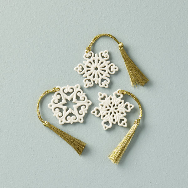 Mini Snowflake 3-Piece Ornament Set 888922 By Lenox