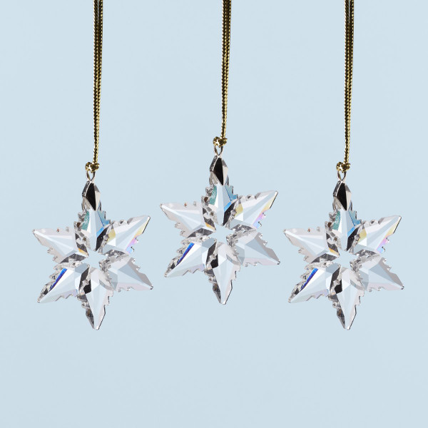 Mini 3-Piece Optic Snowflake Ornament Set 893582 By Lenox