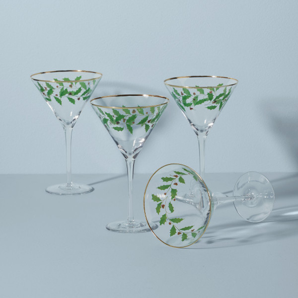 Holiday 4-Piece Martini Glass Set 893570 By Lenox