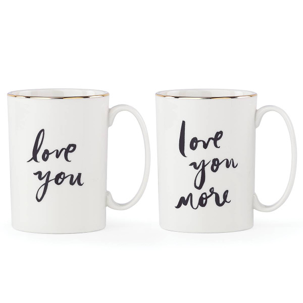 Bridal Party "Love You" and "Love You More" 2-piece Mug Set 875109 By Lenox