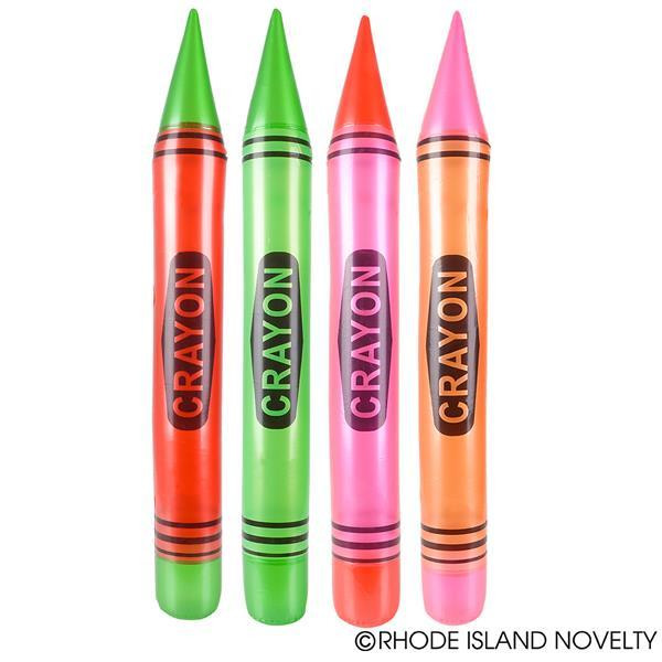 44" Neon Crayon Inflate INCRANE By Rhode Island Novelty
