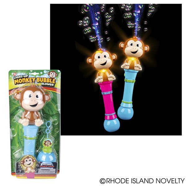 12" Monkey Light-Up Bubble Blower GLBUMON By Rhode Island Novelty