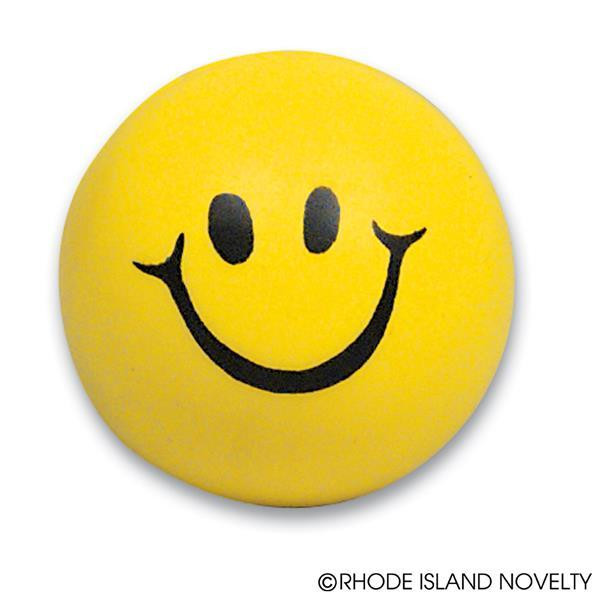 2" Smiley Face Stress Ball BASQUS2 By Rhode Island Novelty