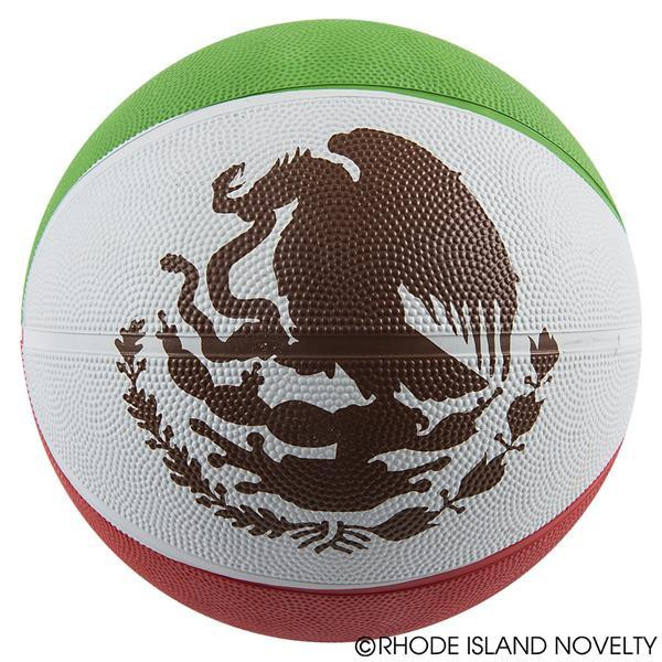 9.5" Mexican Flag Basketball BRMEXIC By Rhode Island Novelty