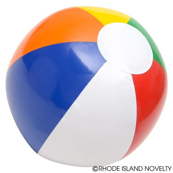 12" Multicolored Beach Ball IBMUL12 By Rhode Island Novelty