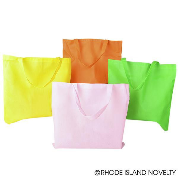 15"X16.5" Neon Fabric Tote Bag JATOT15 By Rhode Island Novelty