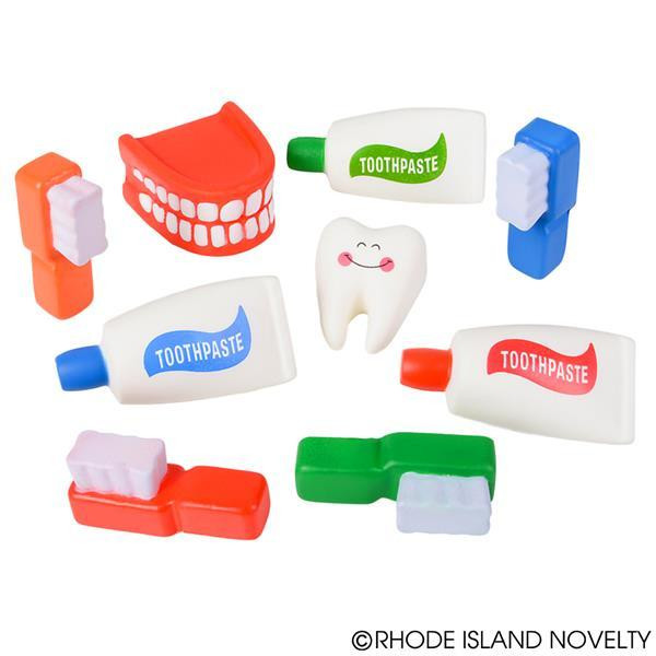 Dental Squish Toy Assortment (24/Unit) 2.25"-4" DTSQUIS By Rhode Island Novelty