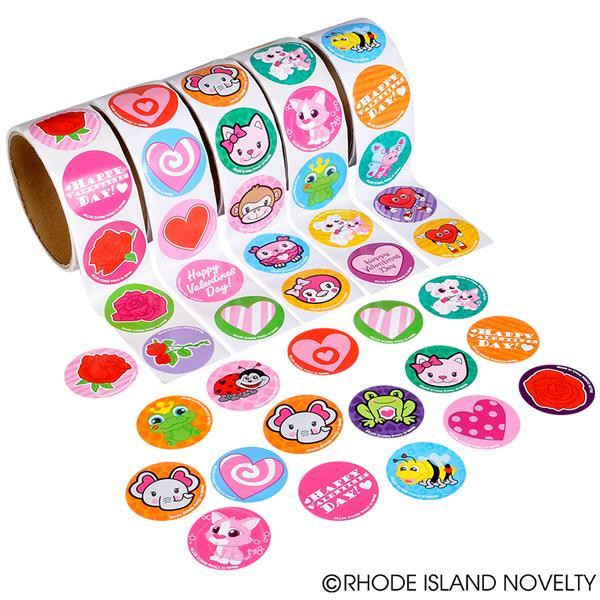 Valentine Roll Sticker Asst (500Pcs/Unit) ZVASTRL By Rhode Island Novelty