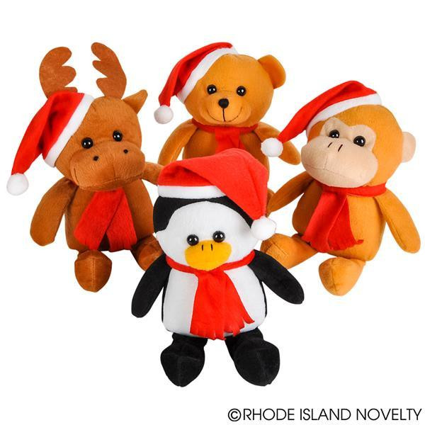 10" Christmas Animal Plush Assortment ZCPLU10 By Rhode Island Novelty