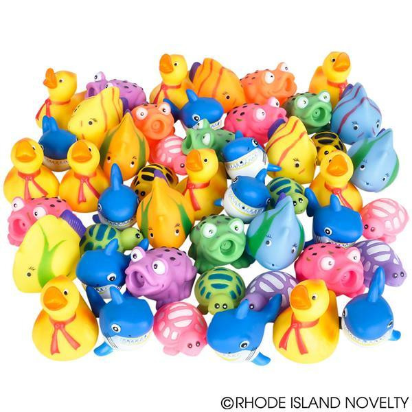 2-2.5" Rubber Water Squirting Toy Assortment (50Pcs/Bag) PASQUIR By Rhode Island Novelty