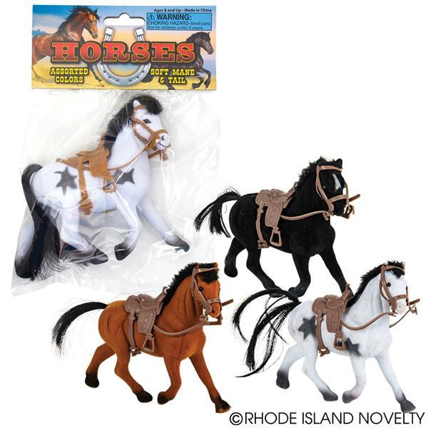4" Flocked Horses PAFLHRS By Rhode Island Novelty