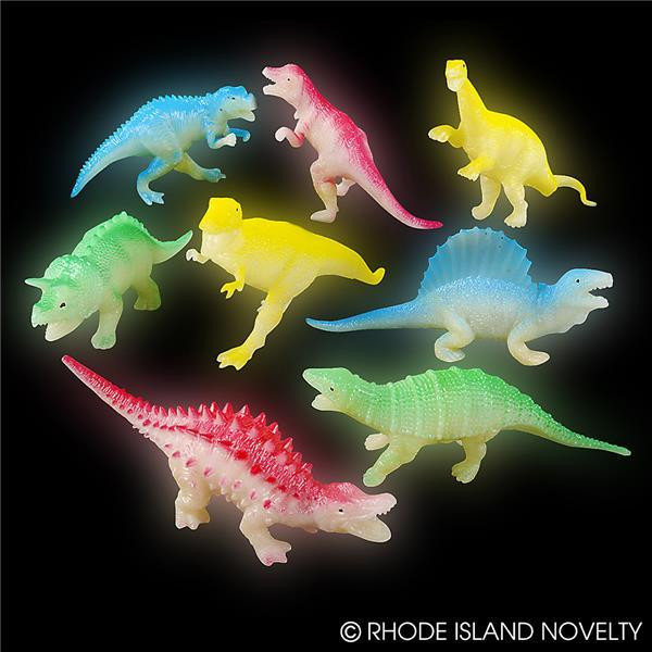 5.5" Glow In Dark Dinosaurs PAAGDI5 By Rhode Island Novelty
